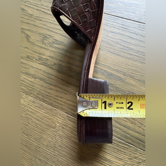 Brighton Rhoda Woven Leather Sandals/Slides In Chestnut Brown Size 9.5M - Picture 14 of 14